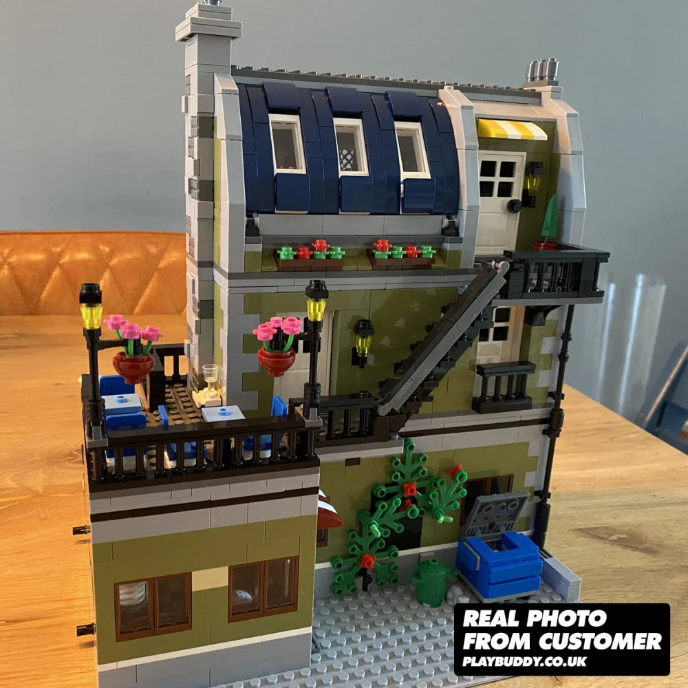 Parisian Restaurant Creator Building Blocks 2573PCS w/ 5 Figures (10243) ABS Kit Parisian Restaurant Building Blocks