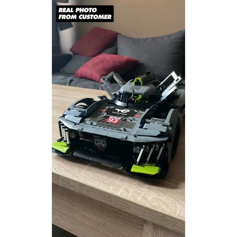 Peugeot 9x8 24H Le Mans Hybrid Hypercar Building Blocks 1775PCS Peugeot 9x8 24H Le Mans Building Blocks