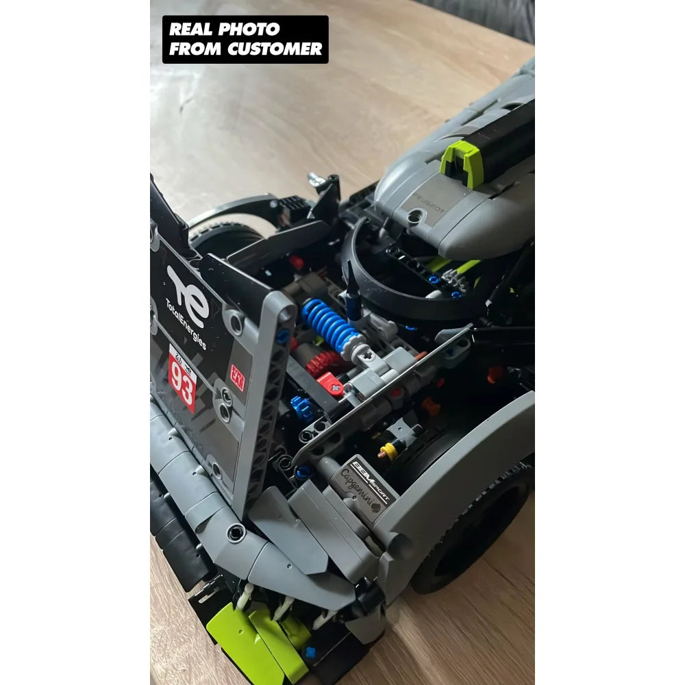 Peugeot 9x8 24H Le Mans Hybrid Hypercar Building Blocks 1775PCS Peugeot 9x8 24H Le Mans Building Blocks