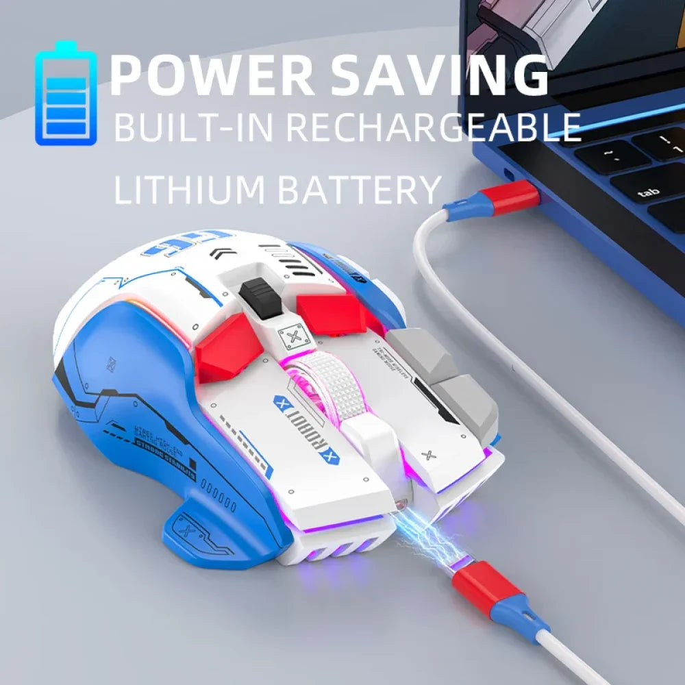 Pro Wired Wireless Tri Mode RGB Transformers Gaming Mouse Mice Gift for PC/MAC Mouse