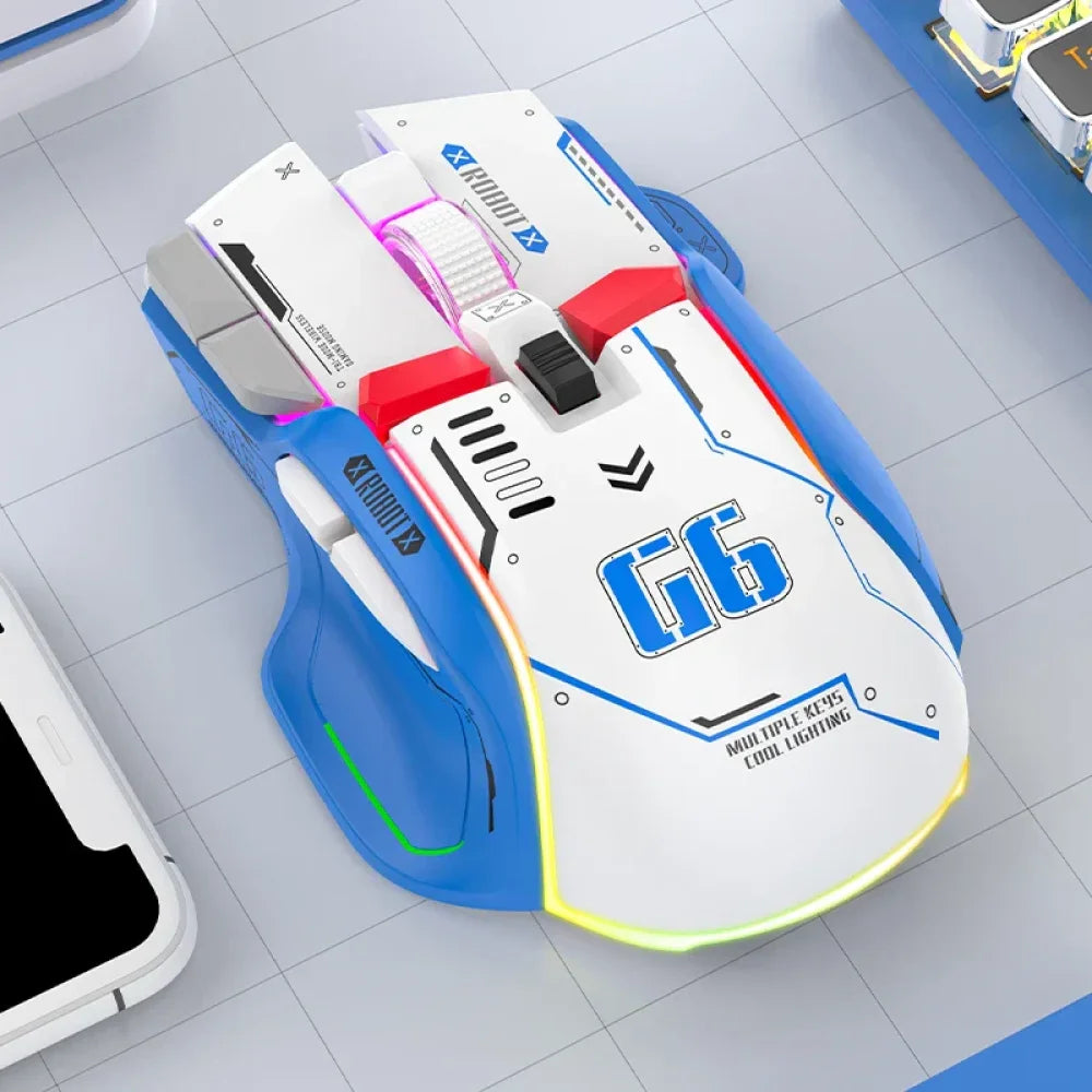 Pro Wired Wireless Tri Mode RGB Transformers Gaming Mouse Mice Gift for PC/MAC Mouse