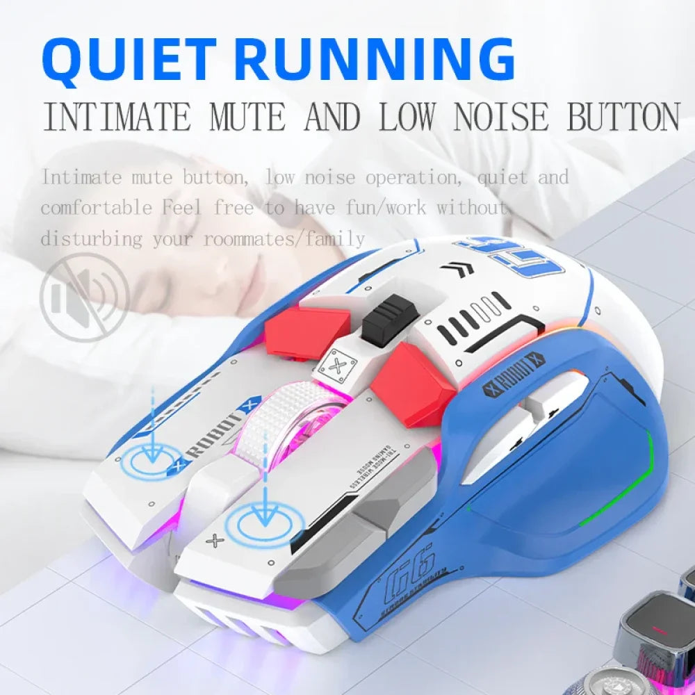 Pro Wired Wireless Tri Mode RGB Transformers Gaming Mouse Mice Gift for PC/MAC Mouse