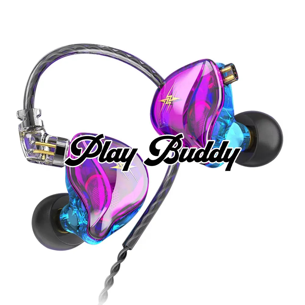 QKZ ZXT MT1 In Ear Earphone Dynamic DJ Monitor IEM Earbuds HiFi Noise Cancelling Headphones