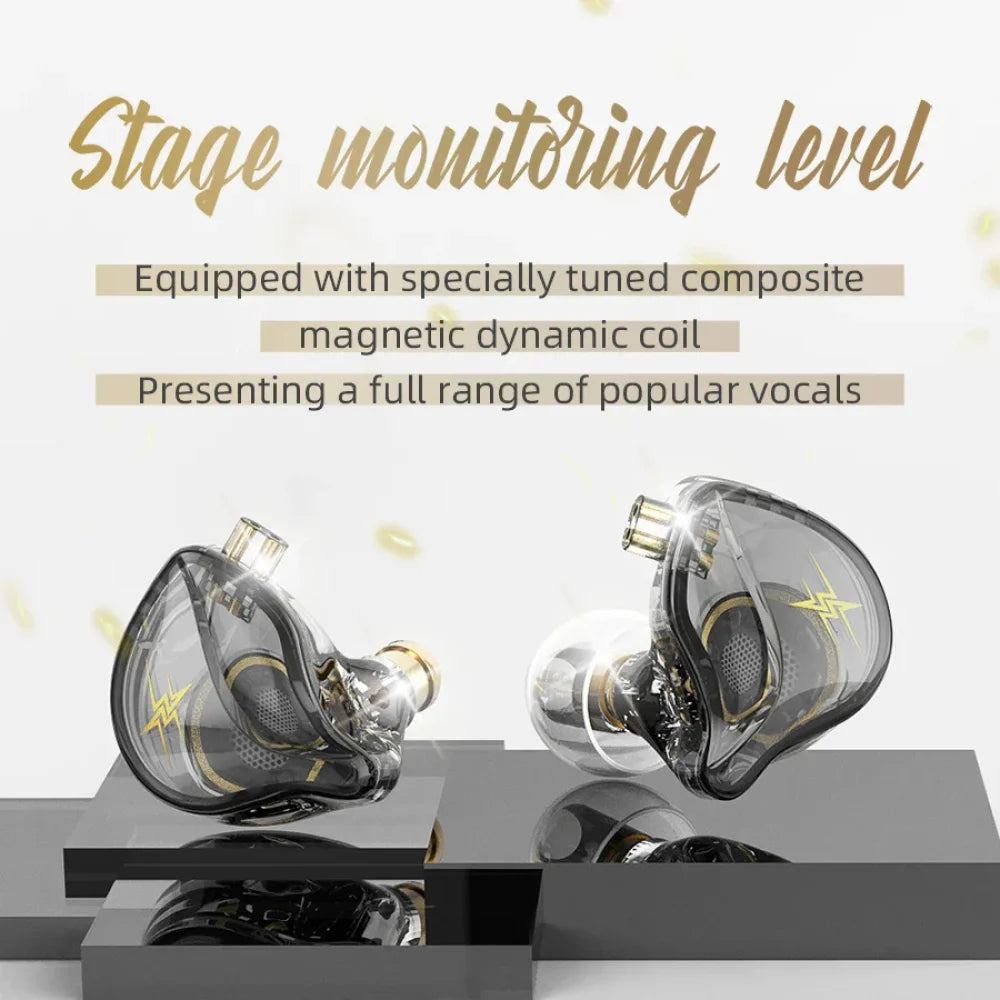 QKZ ZXT MT1 In Ear Earphone Dynamic DJ Monitor IEM Earbuds HiFi Noise Cancelling Headphones