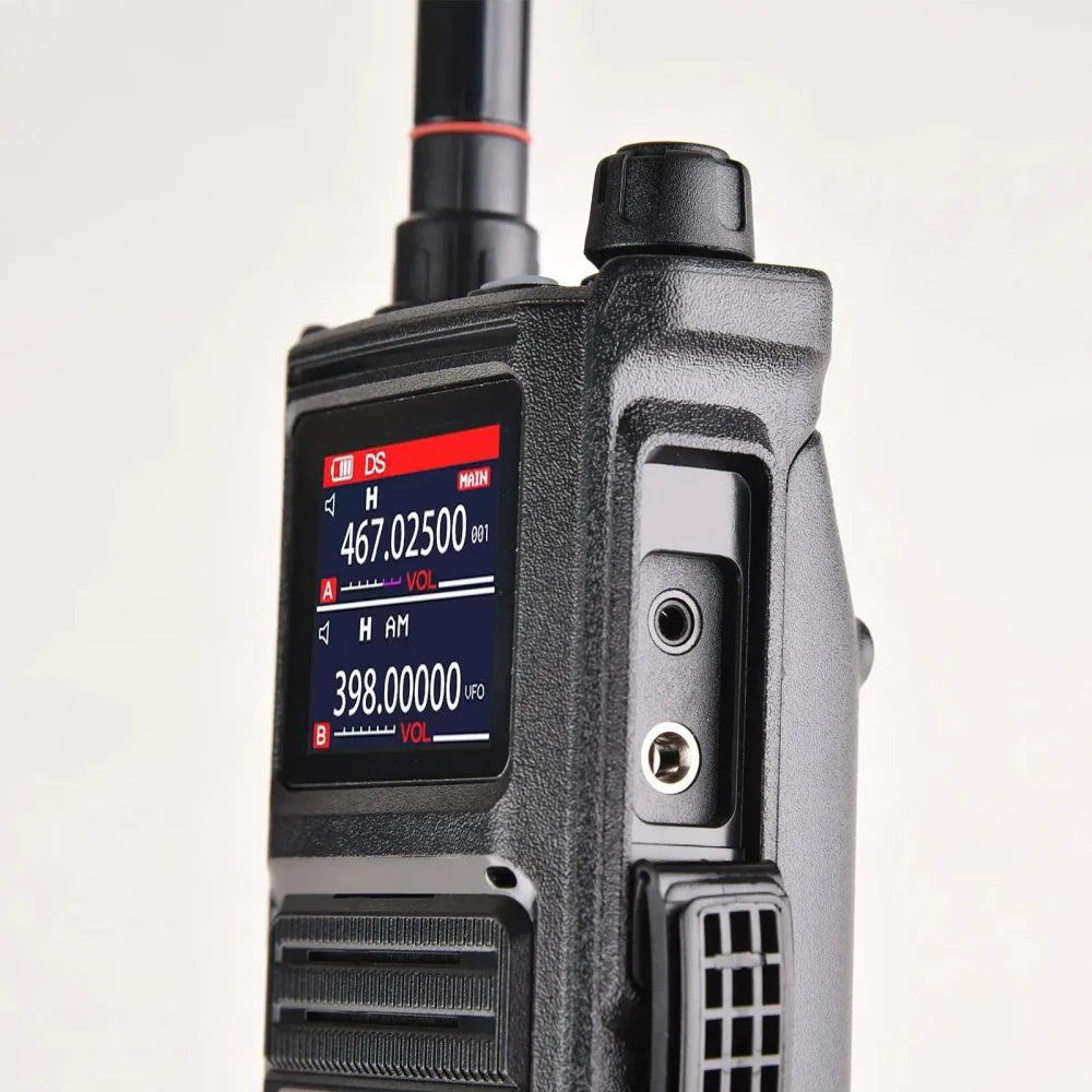 Radtel RT-470X Full Band Ham Radio 256 Channel Air Band Two Way Radio USB-C Black / USB Plug Walkie Talkie