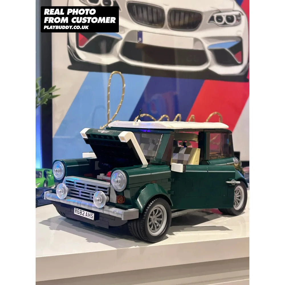 Retro Mini Cooper MK VII Building Blocks Set Classic Vintage Car Toy Gift Mini Cooper MK VII / 1106 Pieces Building