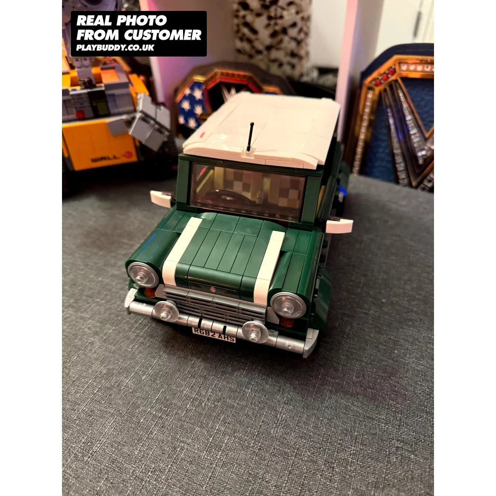 Retro Mini Cooper MK VII Building Blocks Set Classic Vintage Car Toy Gift Mini Cooper MK VII / 1106 Pieces Building