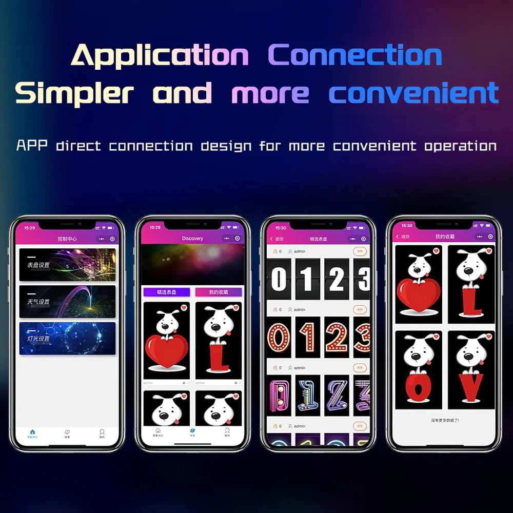 RGB Nixie Tube Clock LED Glows IPS Color Screen DIY Analog Digital Tube Nixie Tube Clock Clock