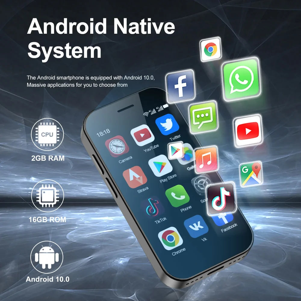 SERVO KING 9000 3.0’’ HD Small Smartphone Android 10.0 4G LTE 2GB 16GB Mini Phone Mobile Phone