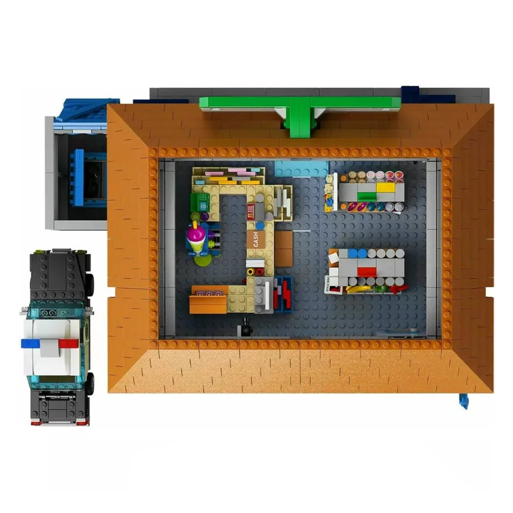 Simpsons Kwik-E-Mart 71016 Convenience Store Building Blocks 2179PCS + 6 Figures Kwik-E-Mart Building Blocks