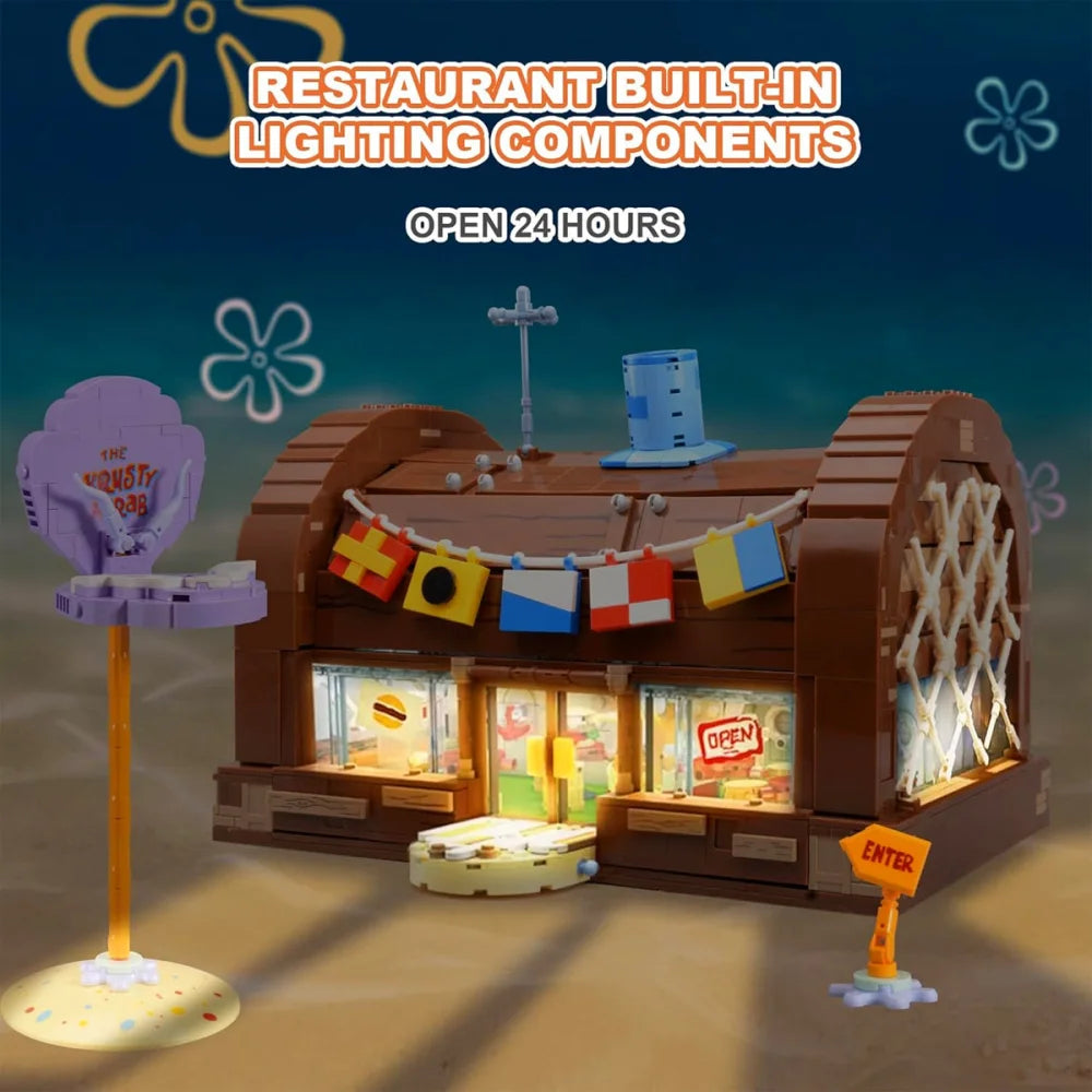 SpongeBob SquarePants Krusty Krab Building Blocks 3200PCS Boxed Krusty Krab / 3200 Pieces Building Blocks