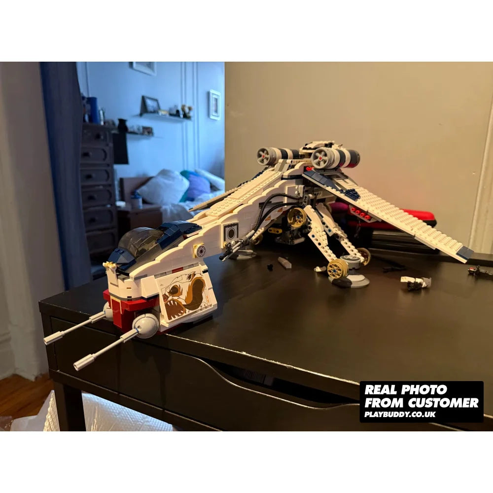 Star Wars Republic Dropship With AT OT Walker 1808PCS (10195) Building Blocks Republic Dropship With AT OT Walker