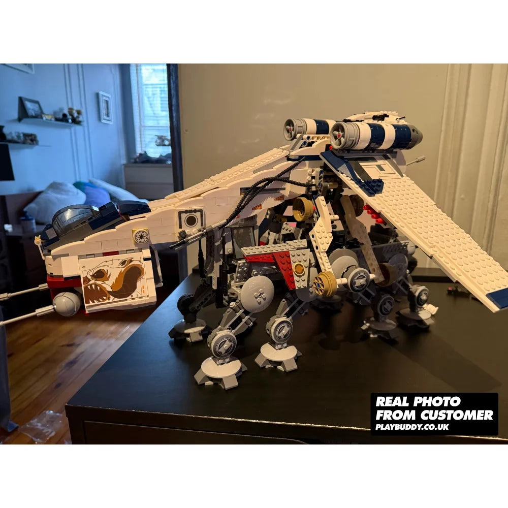 Star Wars Republic Dropship With AT OT Walker 1808PCS (10195) Building Blocks Republic Dropship With AT OT Walker