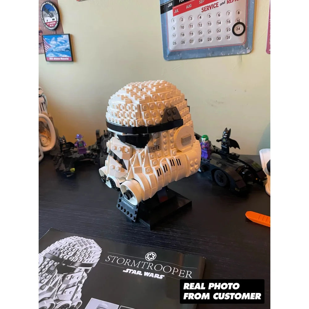 Star Wars Stormtrooper Helmet MOC Building Block Set Star Wars Assembly Bricks Stormtrooper Helmet / 647 Pieces