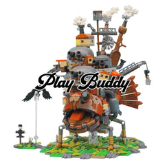 Studio Ghibli Howl’s Moving Castle Building Blocks Set 1249PCS MOC Bricks Howl’s Moving Castle Building Blocks