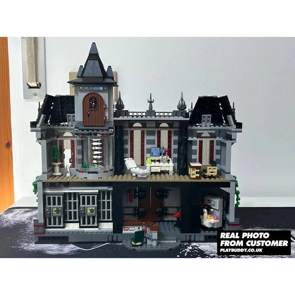 Superhero Batman Arkham Asylum Breakout 1619PCS Building Blocks with Figures Arkham Asylum Breakout Building Blocks