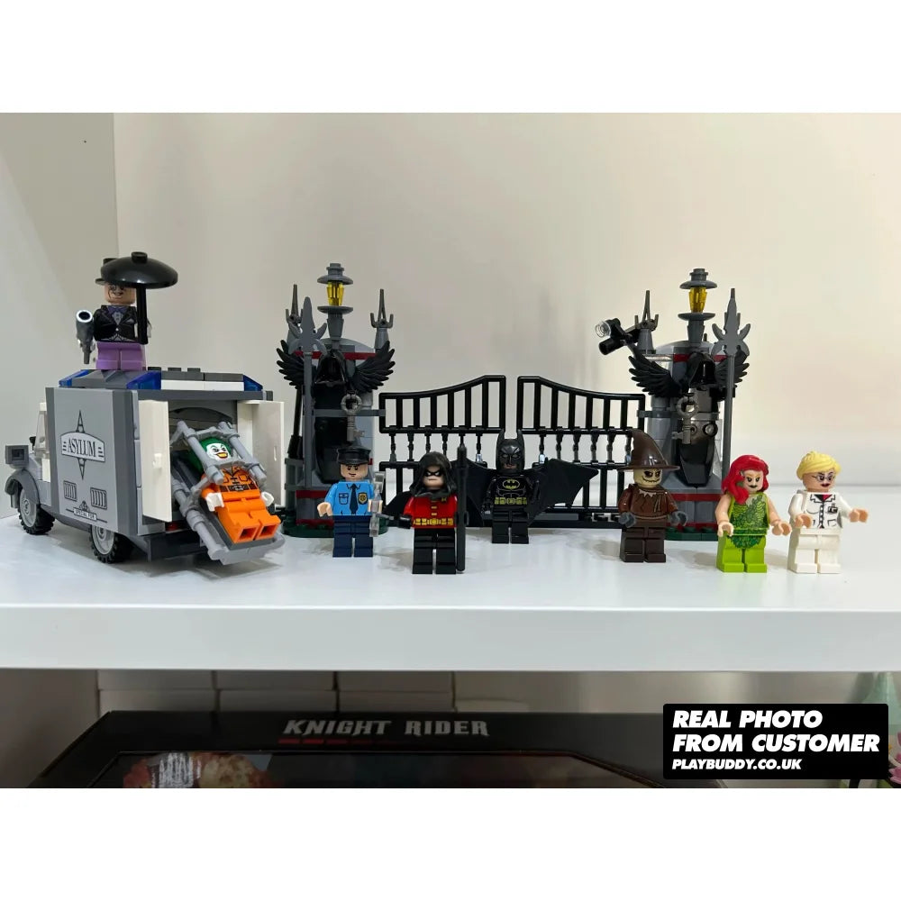 Superhero Batman Arkham Asylum Breakout 1619PCS Building Blocks with Figures Arkham Asylum Breakout Building Blocks