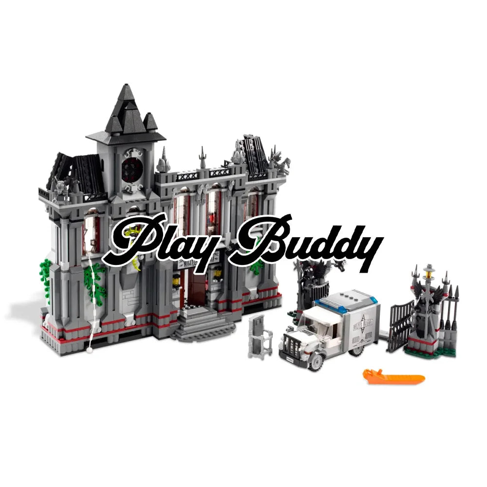 Superhero Batman Arkham Asylum Breakout 1619PCS Building Blocks with Figures Arkham Asylum Breakout Building Blocks