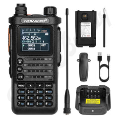 TIDRADIO 2nd Gen TD-H8 10W Professional Walkie Talkie Portable Long Range Radio Black Walkie Talkie