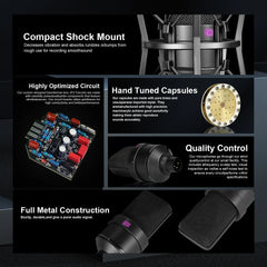 TLM-103 XLR Studio Set Microphone Professional Cardioid Studio Mic for Recording Microphone