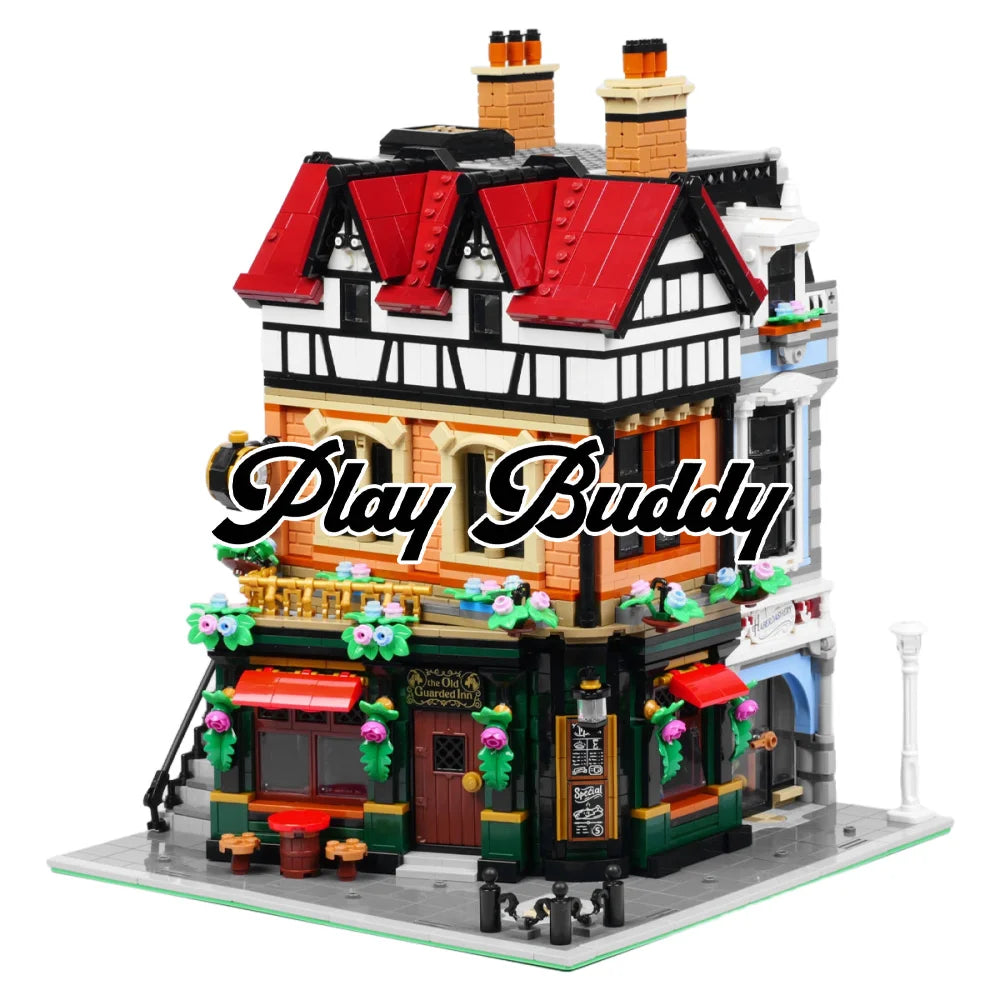 Tudor Corner Modular Building Blocks 3266PCS w/ 8 Figures (10350) ABS Kit Tudor Corner Building Blocks