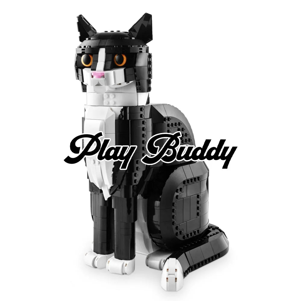 Tuxedo Cat (21349) Building Blocks Set MOC Assembly Bricks Gifta Tuxedo Cat / 1710 Pieces Building Blocks