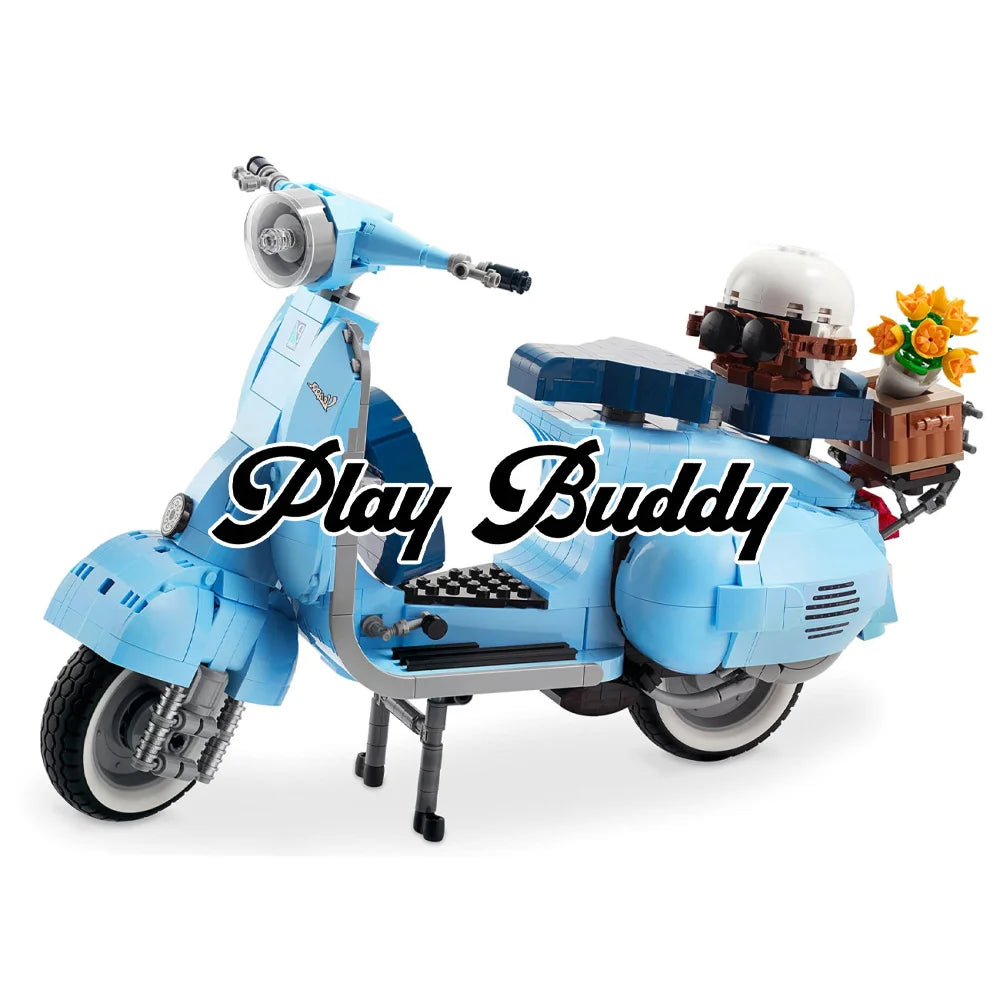 Vespa 125 Technical Famous Motorcycle 1106PCS Assembled Brick Blocks Model Toy Vespa 125 Building Blocks