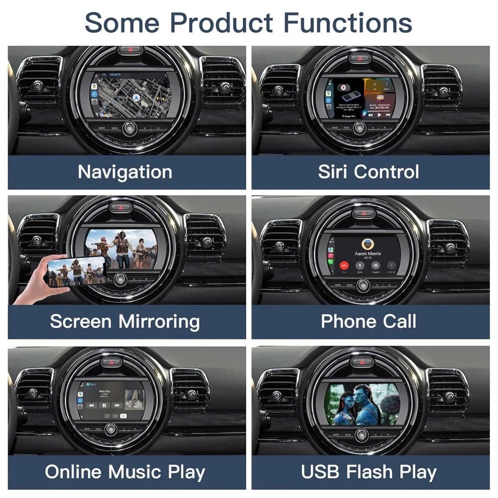 Wireless Apple CarPlay & Android Auto NBT Retrofit Kit for MINI Cooper NBT (6-Pin Connector) Apple CarPlay & Android
