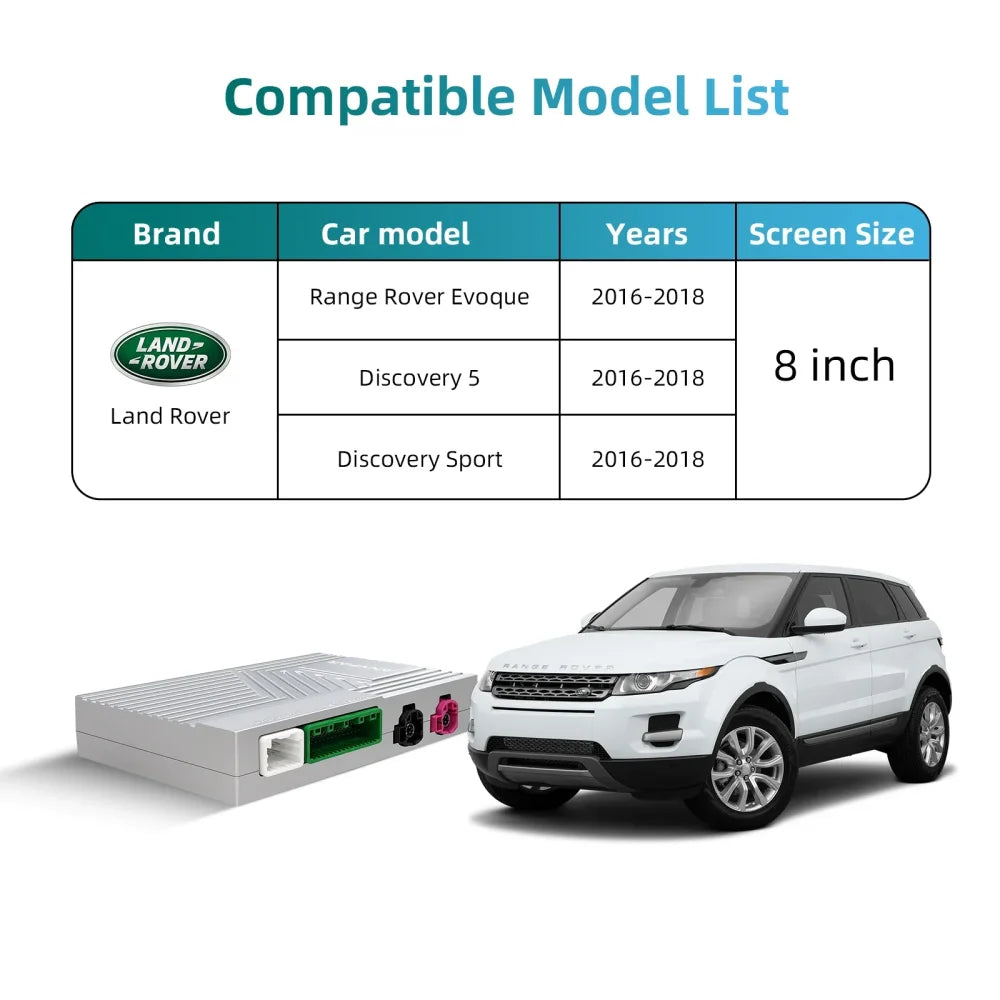 Wireless CarPlay & Android Auto Decoder Box For Jaguar & Land Rover Harman Host 8-Inch Harman Apple CarPlay & Android
