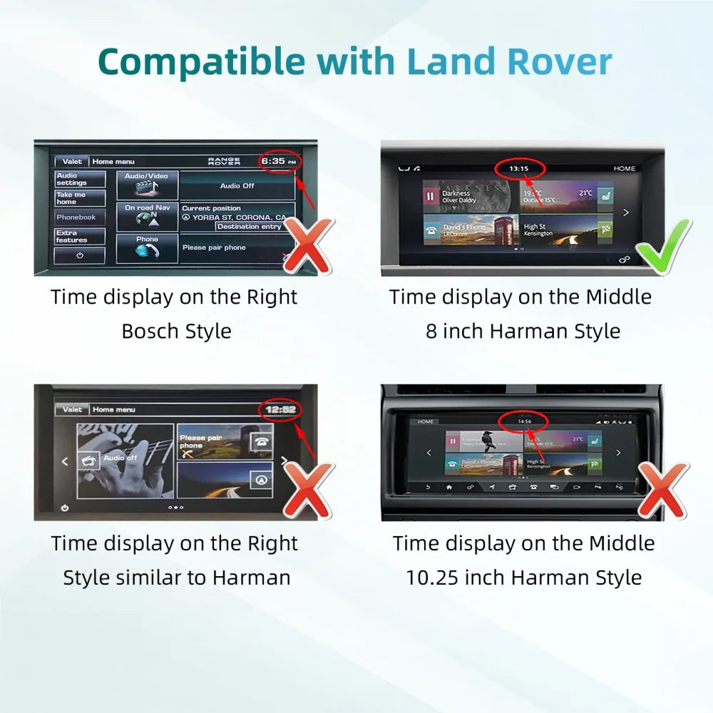Wireless CarPlay & Android Auto Decoder Box For Jaguar & Land Rover Harman Host 8-Inch Harman Apple CarPlay & Android