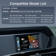 Wireless CarPlay & Android Auto for Mercedes Benz A/B/C/E/CLA/GLA/GLK/ML NTG4.5 NTG4.5 with Becker Slot Apple CarPlay &