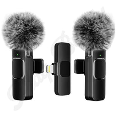 Wireless Lavalier Microphone Audio Video Recording Mini Mic for iPhone Android Microphone