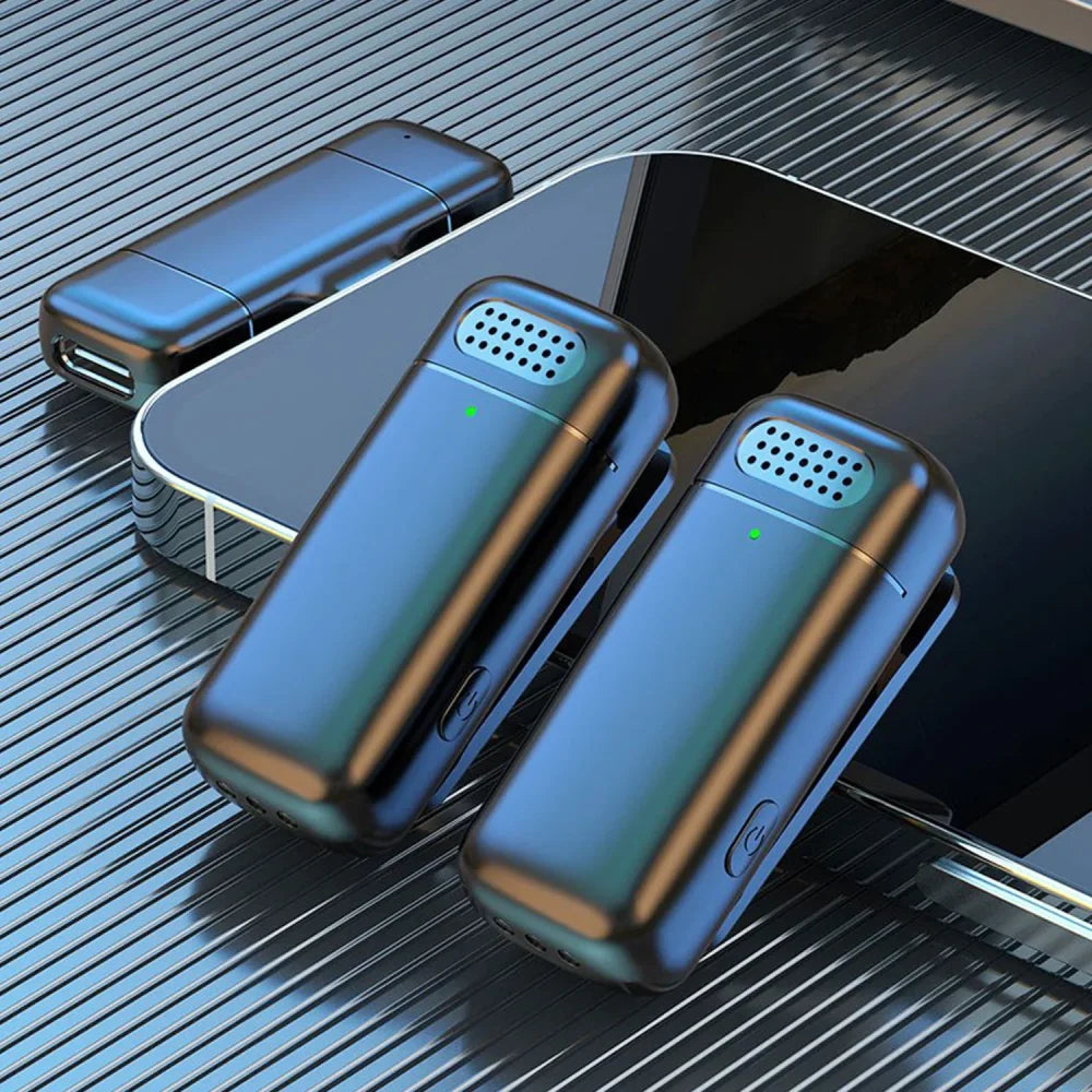 Wireless Lavalier Microphone with Charging Case for Android iPhone iPad Vlog Mic Microphone