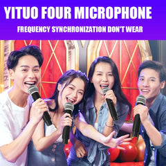 Wireless Microphone 4 Channels VHF Professional Handheld Mic Micphone For Party 4x Mics Microphone