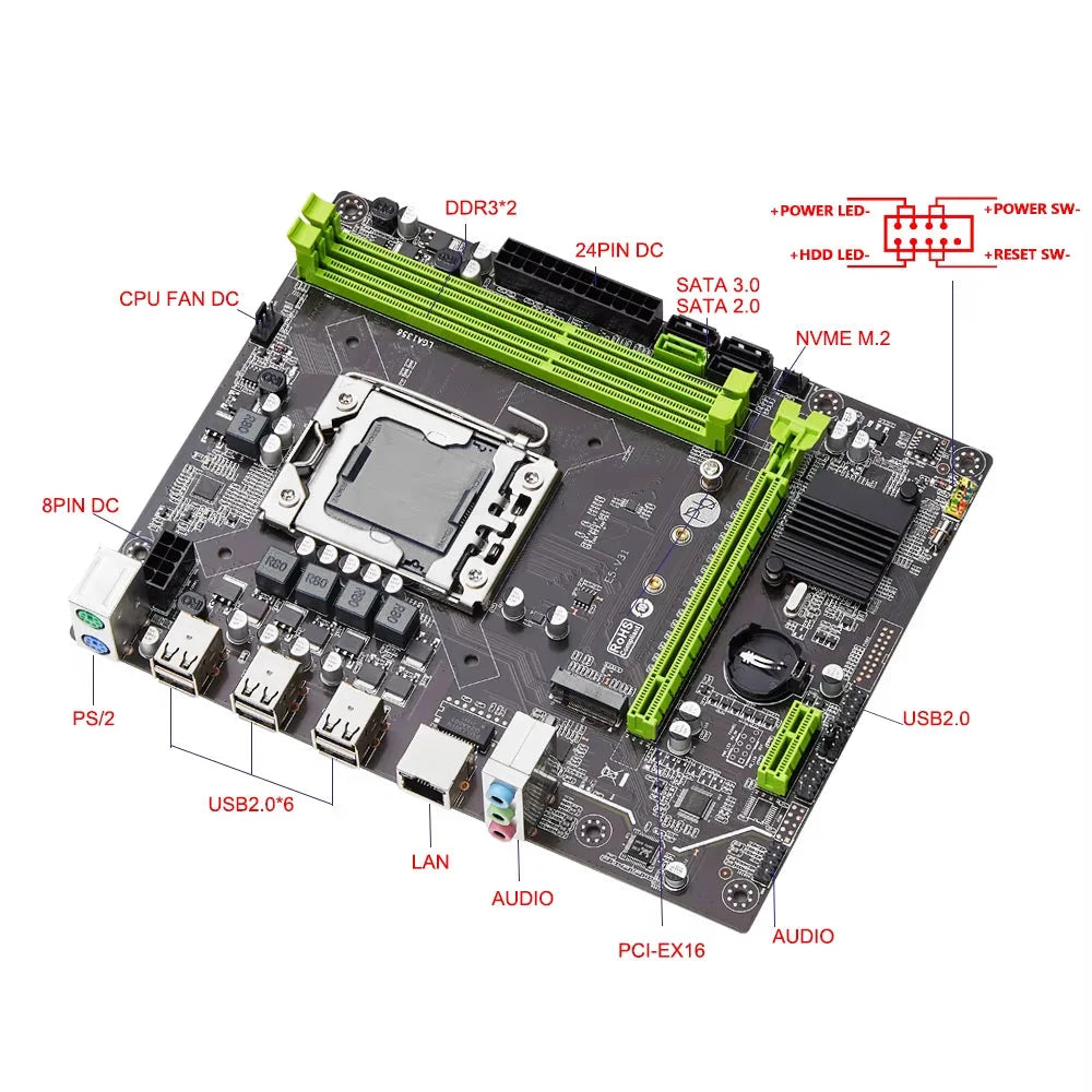 X79 Micro-ATX LGA1356 Motherboard Set + E5 2420 V2 CPU + 16GB DDR3 RAM Bundle Motherboard + CPU + RAM Motherboard