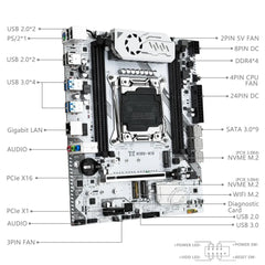 X99 Intel LGA2011-3 M.2 DDR4 NVMe mATX Motherboard for Intel Xeon E5 V3 V4 X99 LGA2011-3 Motherboard
