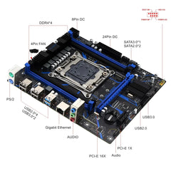 X99 Intel LGA2011-3 mATX DDR4 M.2 NVMe SATA3.0 USB3.0 Motherboard for Xeon E5 V3 X99 LGA2011-3 Motherboard