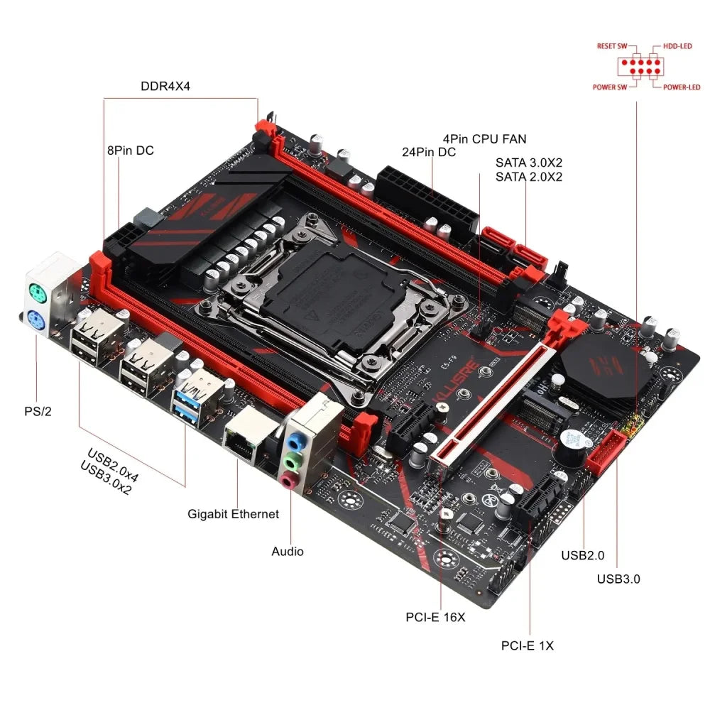 X99 Intel LGA2011-3 mATX Motherboard + E5 2650 V4 CPU + 16GB DDR4 RAM Bundle Motherboard + CPU + RAM Motherboard
