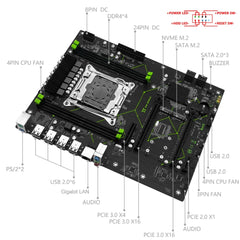 X99 MR9A-H ATX Motherboard Supports LGA2011-3 Xeon E5 V3 V4 CPUs DDR4 NVMe M.2 X99 LGA2011-3 Motherboard