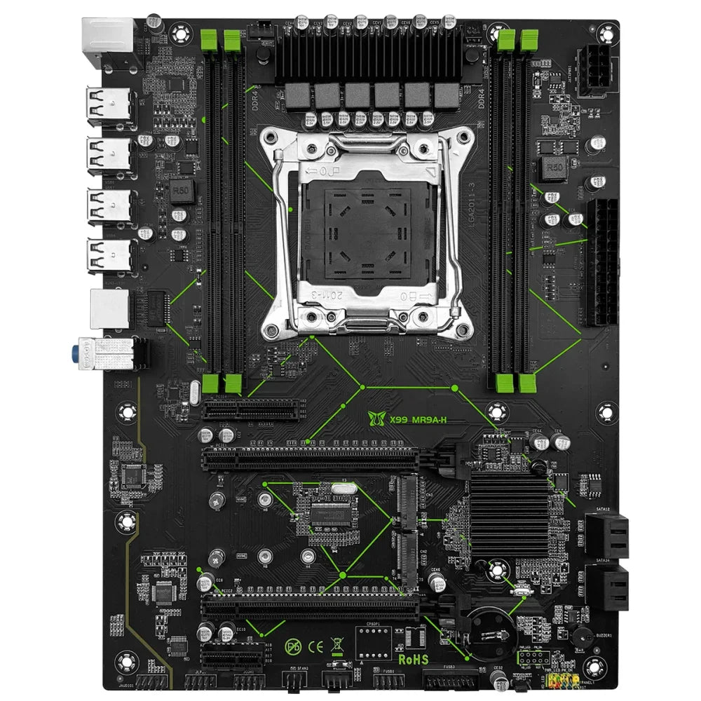 X99 MR9A-H ATX Motherboard Supports LGA2011-3 Xeon E5 V3 V4 CPUs DDR4 NVMe M.2 X99 LGA2011-3 Motherboard
