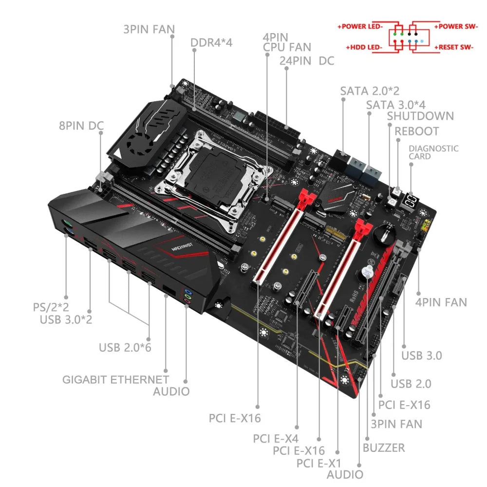 X99 MR9A PRO MAX ATX Motherboard + E5 2650 V4 CPU + 32GB DDR4 RAM Gaming Bundle Motherboard + CPU + RAM Motherboard