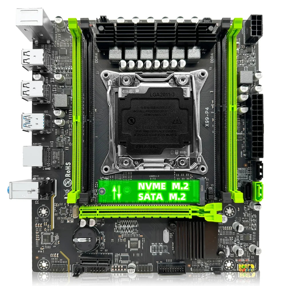 X99-P4 ATX Motherboard Set + Xeon E5 2640 V4 CPU + 16GB DDR4 2133MHZ RAM Bundle Motherboard