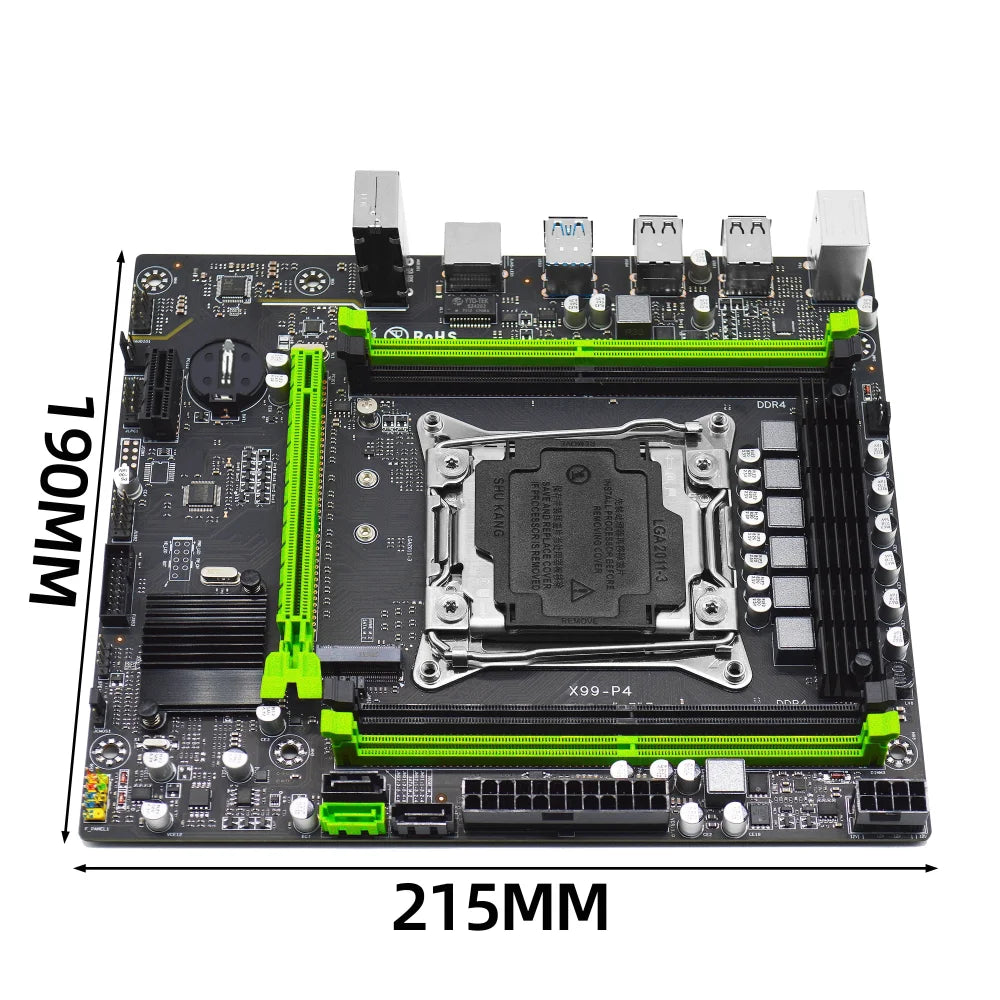 X99-P4 ATX Motherboard Set + Xeon E5 2640 V4 CPU + 16GB DDR4 2133MHZ RAM Bundle Motherboard