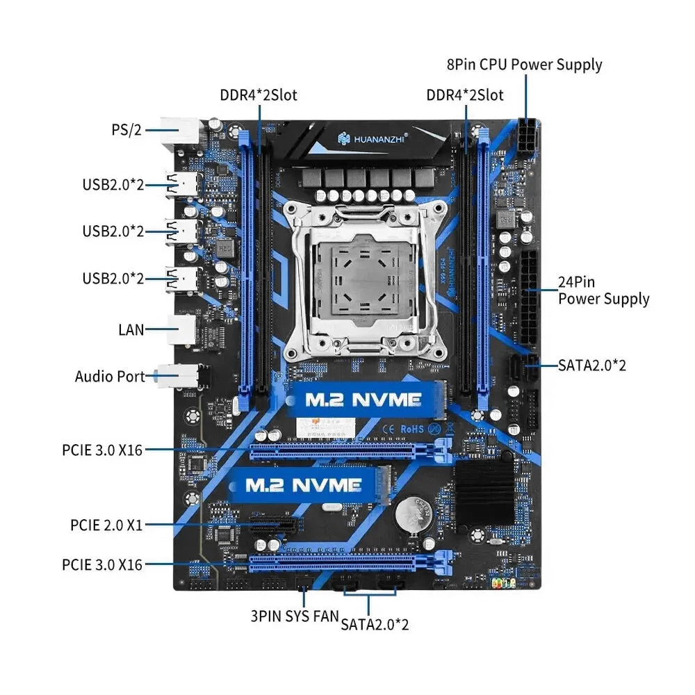 X99 PD4 LGA2011-3 mATX Motherboard for Intel E5 V3 V4 DDR4 RECC NON-ECC M.2 X99 LGA2011-3 Motherboard