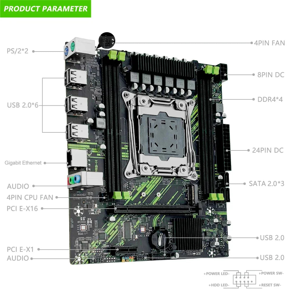 X99 PR9-H Intel mATX LGA2011-3 Motherboard Set + E5 2650 V4 CPU + 16GB DDR4 RAM Motherboard
