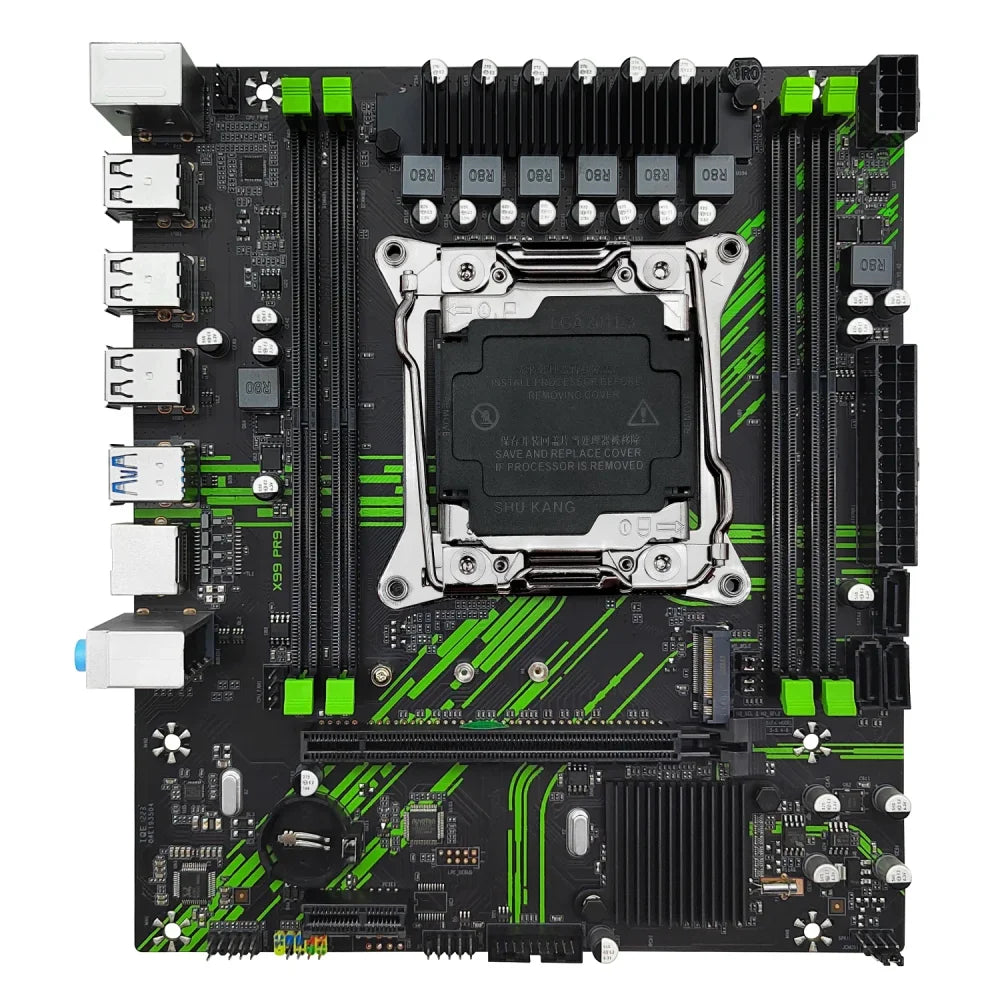 X99 PR9 LGA2011-3 mATX DDR4 RAM SATA/NVMe M.2 Motherboard for Xeon E5 V3 V4 CPUs X99 LGA2011-3 Motherboard
