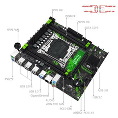 X99 PR9 Motherboard Bundle mATX LGA2011-3 + Xeon E5 2650 V4 CPU + 16GB DDR4 RAM Motherboard