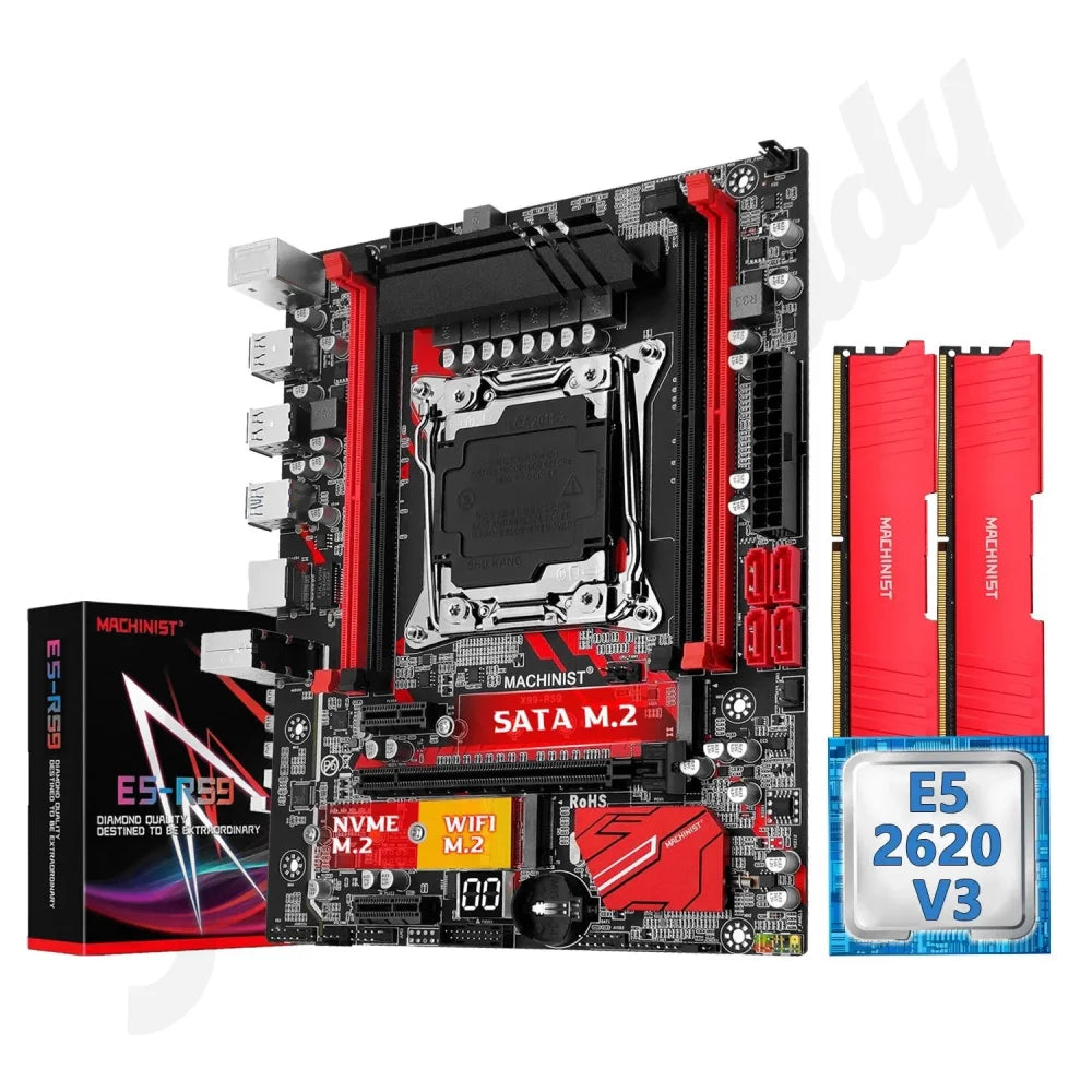 X99 RS9 E5 LGA2011-3 mATX Motherboard Set + Xeon E5 2620 V3 CPU + 16GB DDR4 RAM Motherboard + CPU + RAM Motherboard